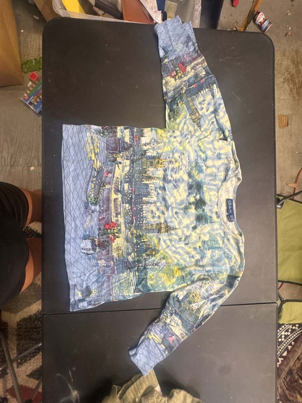 Artscapes London Skyline Graphic Long Sleeve Sequin Embellished Tee